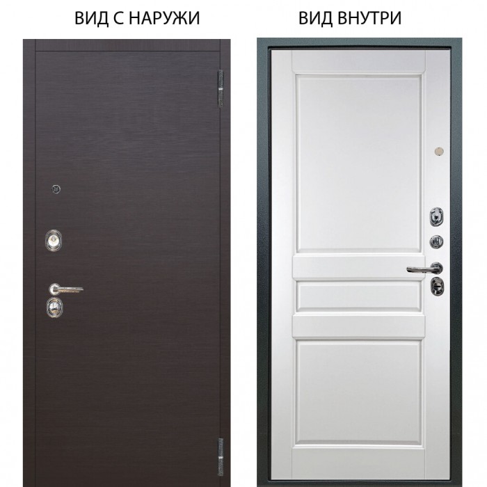 Люкс 3К / Элегант Венге горизонт / Каролина Белая эмаль