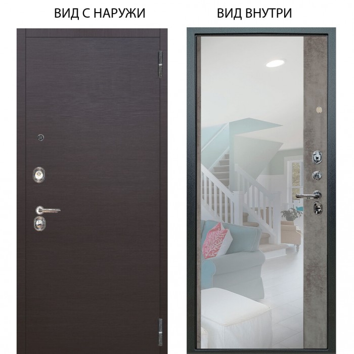 Люкс 3К / Элегант Венге горизонт / Магнум Светлый бетон