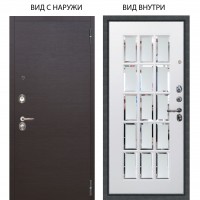 Люкс 3К / Элегант Венге горизонт / Мэрелин Софт милк зеркало с фацетом и пескоструем