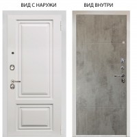 Люкс 3К / Элион вмр белый / Агат Светлый бетон