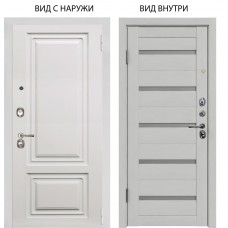 Люкс 3К / Элион вмр белый / Александра Серый винил