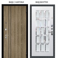 Люкс 3К / Гейджи Орех мраморный / Мэрелин Софт милк зеркало с фацетом и пескоструем