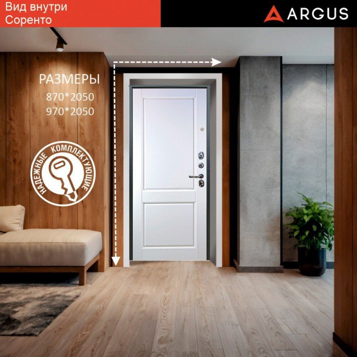Входная дверь ARGUS Люкс 3к внешняя панель Гейджи внутренняя Соренто