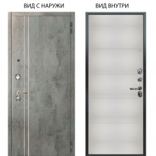 Люкс 3К / Лофт Темный бетон / Агат Вельвет белый горизонт