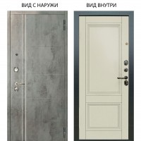 Люкс 3К / Лофт Темный бетон / Анастасия 2 Ваниль винил