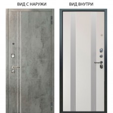 Люкс 3К / Лофт Темный бетон / Дуэт Белое дерево вставки Изабель