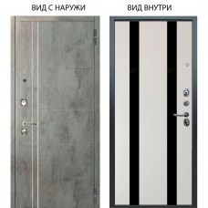 Люкс 3К / Лофт Темный бетон / Дуэт Белое дерево вставки Кензо
