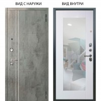 Люкс 3К / Лофт Темный бетон / Милли Роял вуд белый