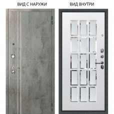 Люкс 3К / Лофт Темный бетон / Мэрелин Софт милк зеркало с фацетом и пескоструем