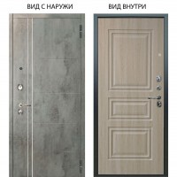 Люкс 3К / Лофт Темный бетон / Скиф Дуб филадельфия крем