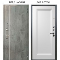 Люкс 3К / Лофт Темный бетон / Анастасия 1 Белый снег