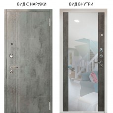 Люкс 3К / Лофт Темный бетон / Агат Вельвет белый горизонт