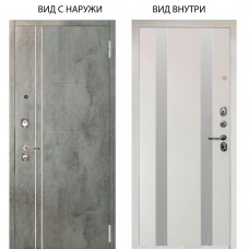 Люкс 3К / Лофт Темный бетон / Дуэт Белое дерево вставки Изабель