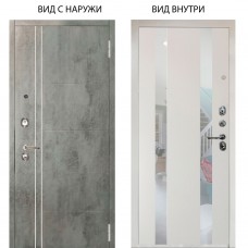 Люкс 3К / Лофт Темный бетон / Дуэт Белое дерево вставки Николь