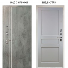 Люкс 3К / Лофт Темный бетон / Каролина Белая эмаль
