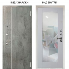 Люкс 3К / Лофт Темный бетон / Милли Роял вуд белый