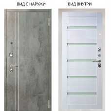 Люкс 3К / Лофт Темный бетон / Александра Белый глянец
