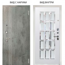 Люкс 3К / Лофт Темный бетон / Мэрелин Софт милк с фацетом и пескоструем