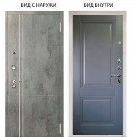 Люкс 3К / Лофт Темный бетон / Соло Антрацит софт