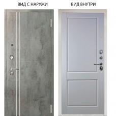 Люкс 3К / Лофт Темный бетон / Соренто Белая эмаль