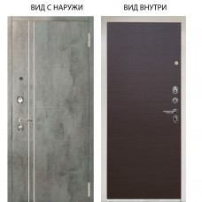 Люкс 3К / Лофт Темный бетон / Элегант Венге горизонт