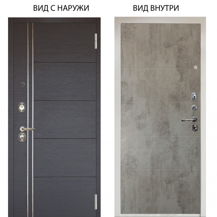 Люкс 3К / Лофт Венге горизонт / Агат Светлый бетон