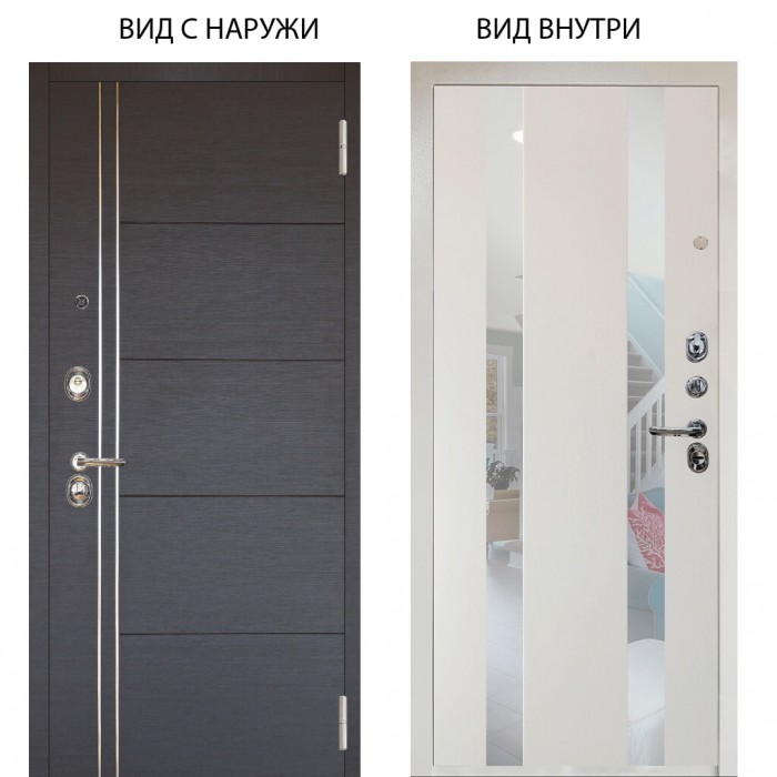 Люкс 3К / Лофт Венге горизонт / Дуэт Белое дерево вставки Николь