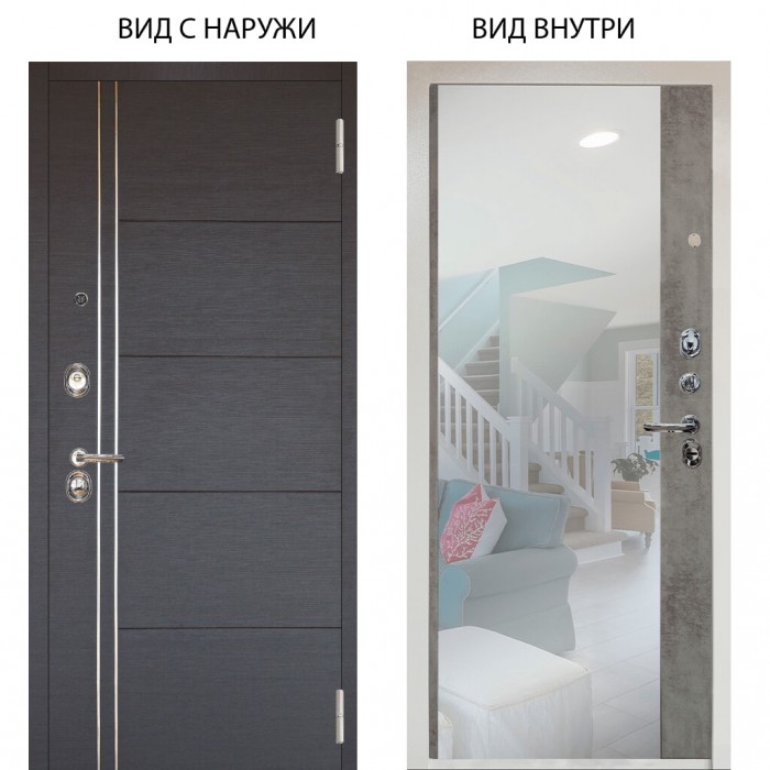 Люкс 3К / Лофт Венге горизонт / Магнум Светлый бетон