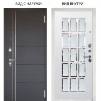 Люкс 3К / Лофт Венге горизонт / Мэрелин Софт милк с фацетом и пескоструем