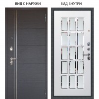 Люкс 3К / Лофт Венге горизонт / Мэрелин Софт милк зеркало с фацетом и пескоструем