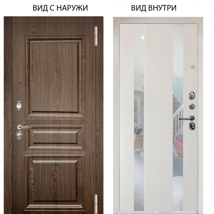 Люкс 3К / Магистр дуб кантри / Дуэт Белое дерево вставки Николь