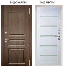 Люкс 3К / Магистр дуб кантри / Александра Белый глянец