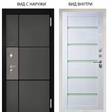Люкс 3К / Мичиган силк титан силк муссон / Александра Белый глянец