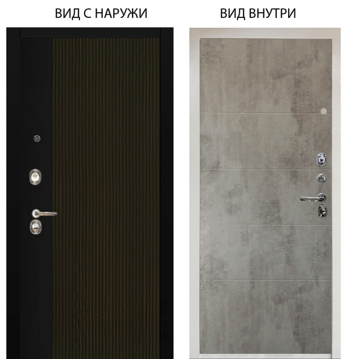 Люкс 3К / Рокси дуб рейка морение / Агат Светлый бетон