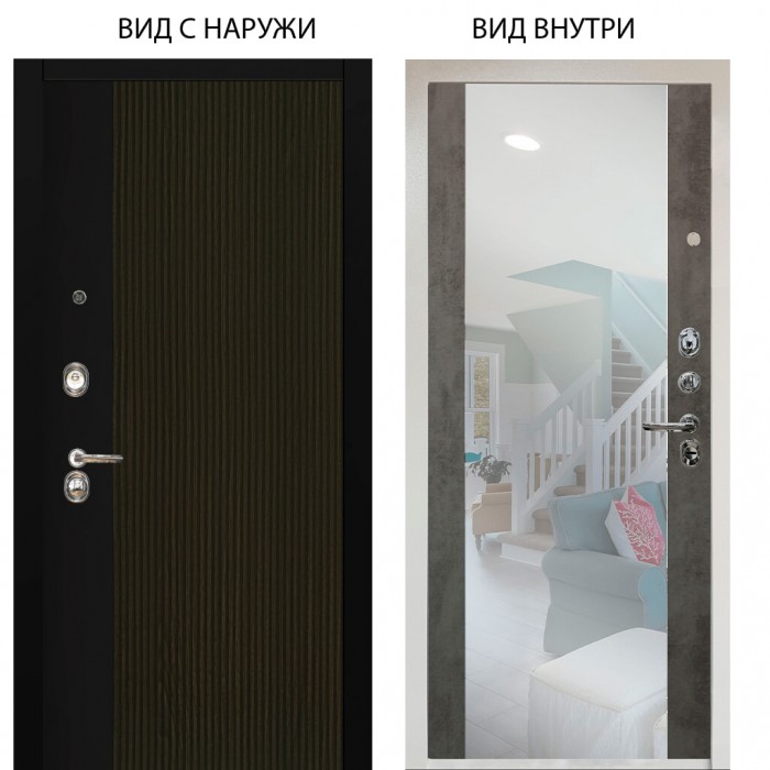 Люкс 3К / Рокси дуб рейка морение / Вояж Светлый бетон