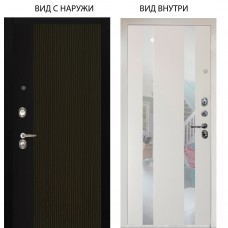 Люкс 3К / Рокси дуб рейка морение / Дуэт Белое дерево вставки Николь