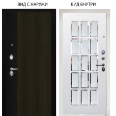 Люкс 3К / Рокси дуб рейка морение / Мэрелин Софт милк с фацетом и пескоструем