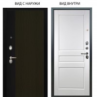 Люкс 3К / Рокси Дуб рейка морение / Каролина Белая эмаль