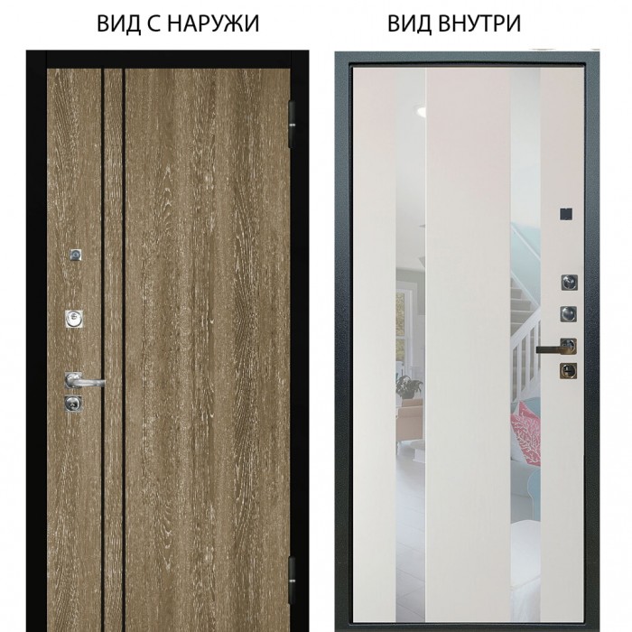 Люкс 3К / Скиф Горький Шоколад / Дуэт Белое дерево вставки Николь