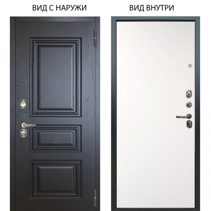 Входная дверь ARGUS Люкс 3К внешняя панель Скиф Горький Шоколад внутренняя Элегант Софт милк