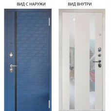 Люкс 3К / Тори Синий софт / Дуэт Белое дерево вставки Николь