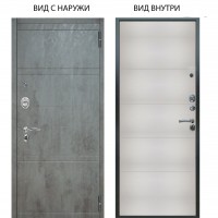 Люкс АС / Агат Дуо Темный бетон / Агат Вельвет белый горизонт