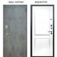 Люкс АС / Агат Дуо Темный бетон / Ариана Белая эмаль