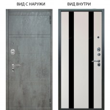 Люкс АС / Агат Дуо Темный бетон / Дуэт Белое дерево вставки Кензо