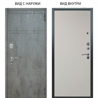 Люкс АС / Агат Дуо Темный бетон / Элегант Софт милк