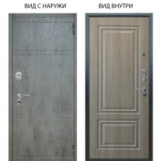 Люкс АС / Агат Дуо Темный бетон / Элион Дуб филадельфия крем