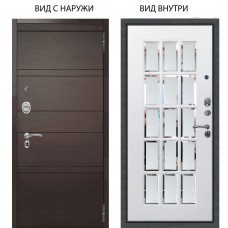 Люкс АС / Агат Дуо Венге горизонт / Мэрелин Софт милк зеркало с фацетом и пескоструем