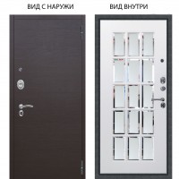 Люкс АС / Элегант Венге горизонт / Мэрелин Софт милк зеркало с фацетом и пескоструем