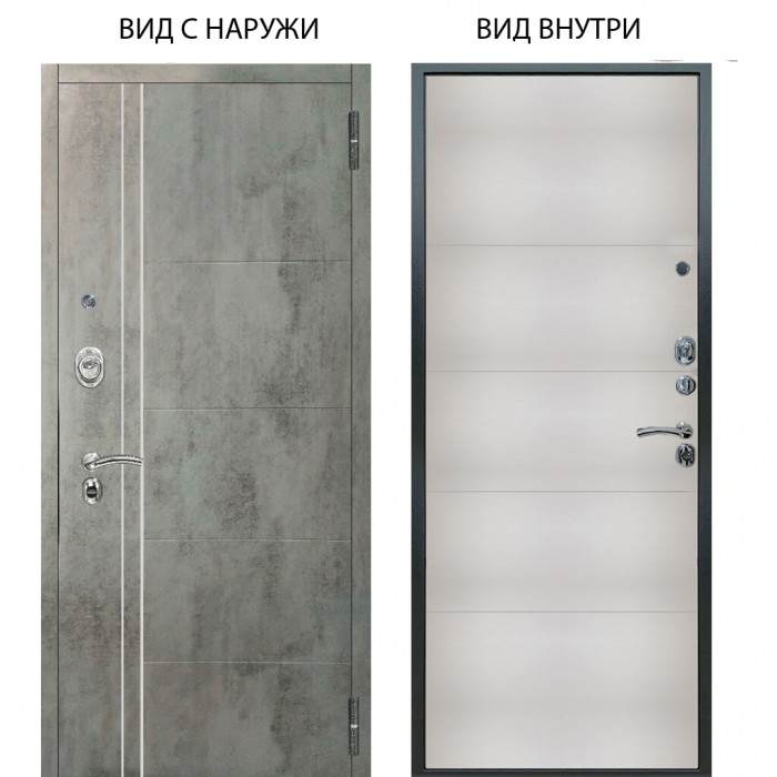 Люкс АС / Лофт Темный бетон / Агат Вельвет белый горизонт