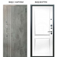 Люкс АС / Лофт Темный бетон / Ариана Белая эмаль